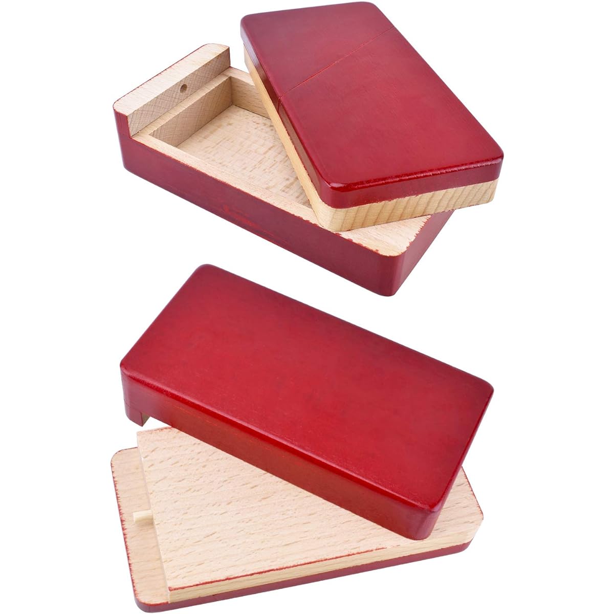 Blovec Impossible Box Puzzle Master Secret Opening Box Magic Box with Secret Drawer Wooden Special Mechanism Box for Secret Gifts