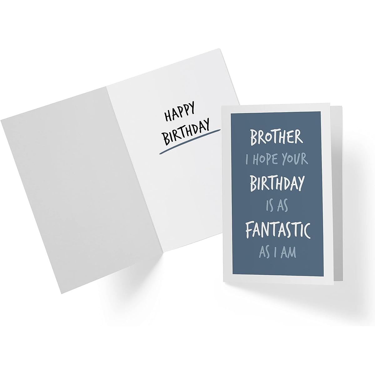 Funny Birthday Card for Brother - Anniversary Card from Sister to Him - Brother Birthday Card - with Envelope (Fantastic Brother)
