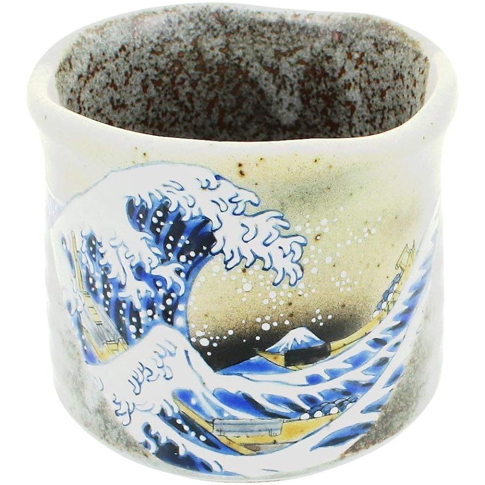 Kutani ware large teacup Hokusai The Great Wave off Kanagawa in paper box | Birthday Mother's Day Father's Day Respect for the Aged Day Retirement gift Wedding gift Family gift Baby gift Gift Year-end gift Midyear gift |