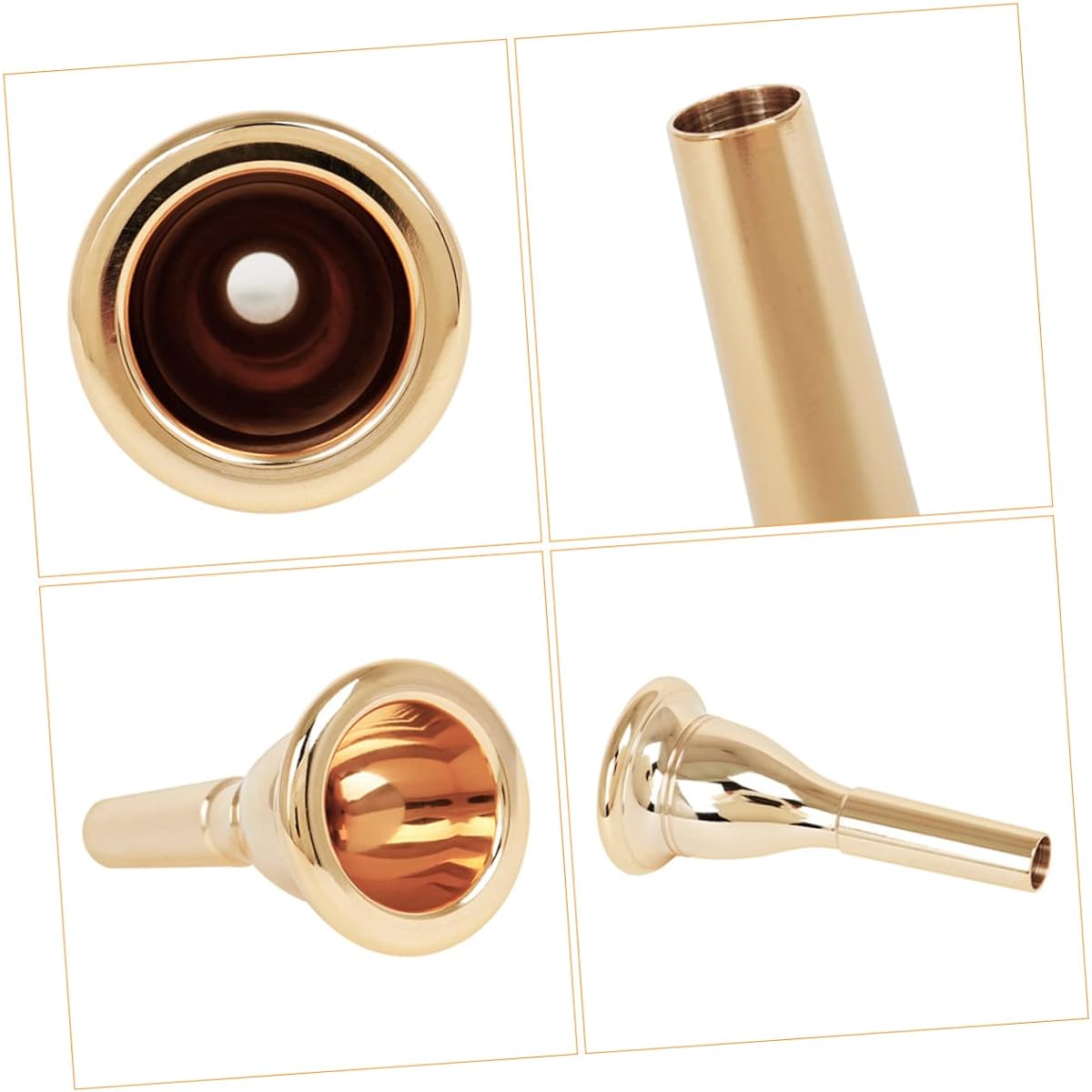 VICASKY 5pcs Large Mouthpiece Trombone Mouthpiece Cornet Mouthpiece Tuba Part Tuba Mouthpiece Gold Noisy Tuba Trumpet Accessories Baritone