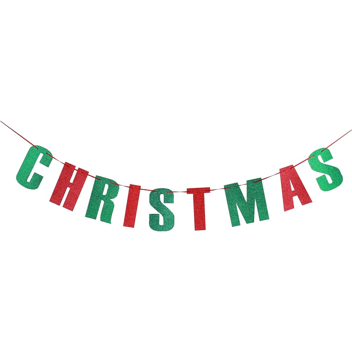 MAGQOO Christmas July Banner Red Green Glitter Christmas in July Garland Photo Props Tropical Christmas Party Decorations with Gut