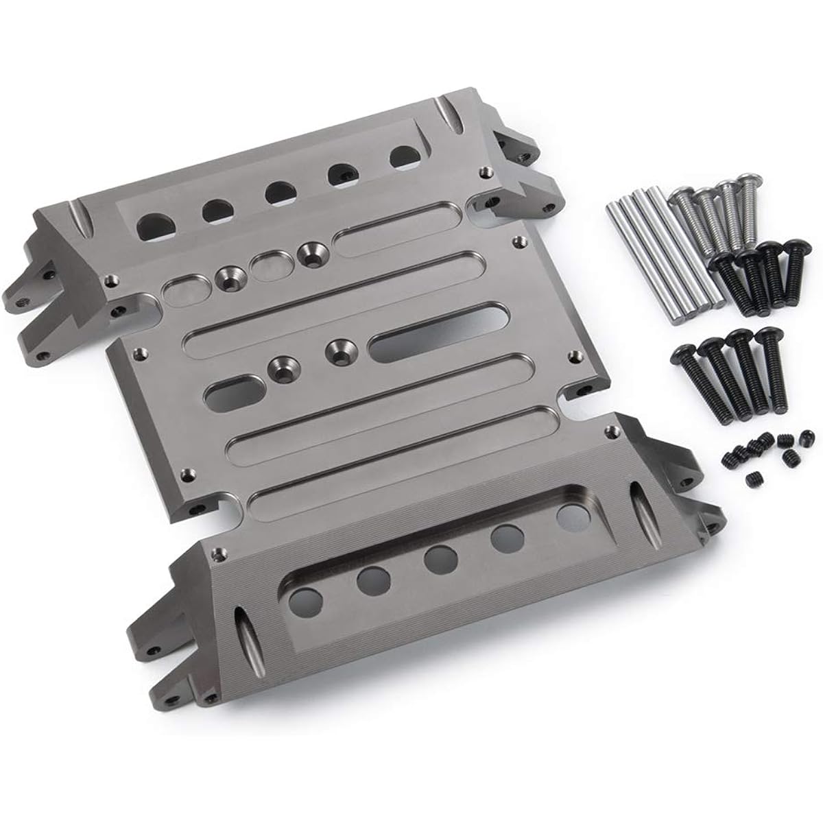 Center Gear Box Mount CNC Aluminum Skid Plate for 1/10 RC Axial Wraith 90018 Titanium