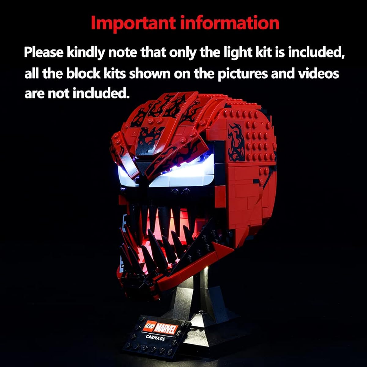 Kyglaring LED Lighting Kit (Spiderman Carnivore) - Light Set Compatible with Lego 76199 Building Set - Lego Set Not Included (Standard Version)