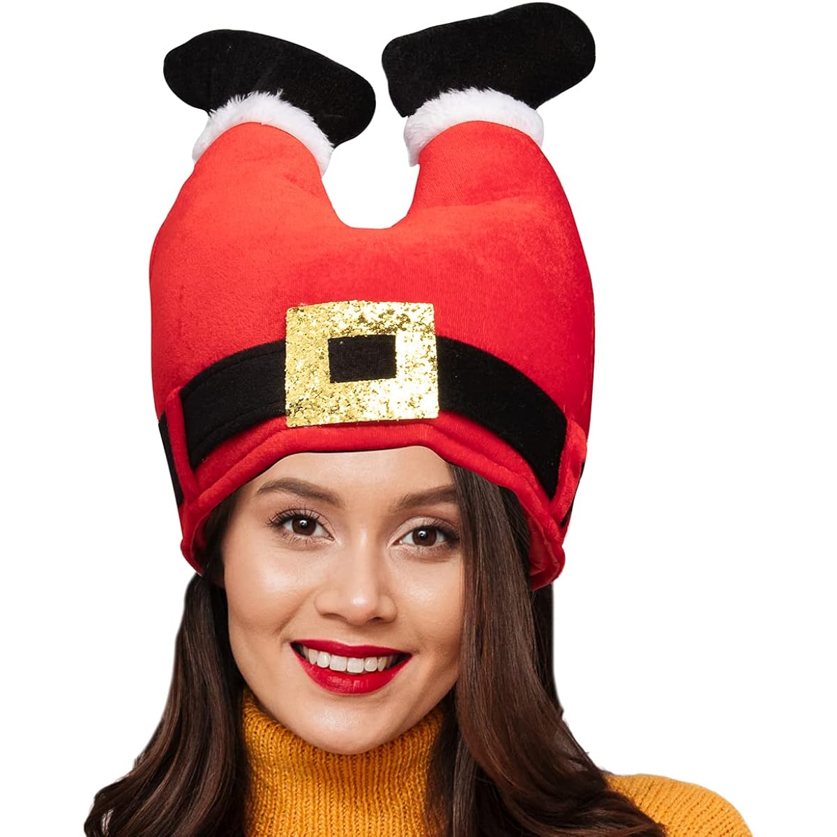Simply Genius, 10 Pack, Christmas Hat Set: Christmas Tree Hat or Santa Hat for Bulk Christmas Costumes for Adults and Kids