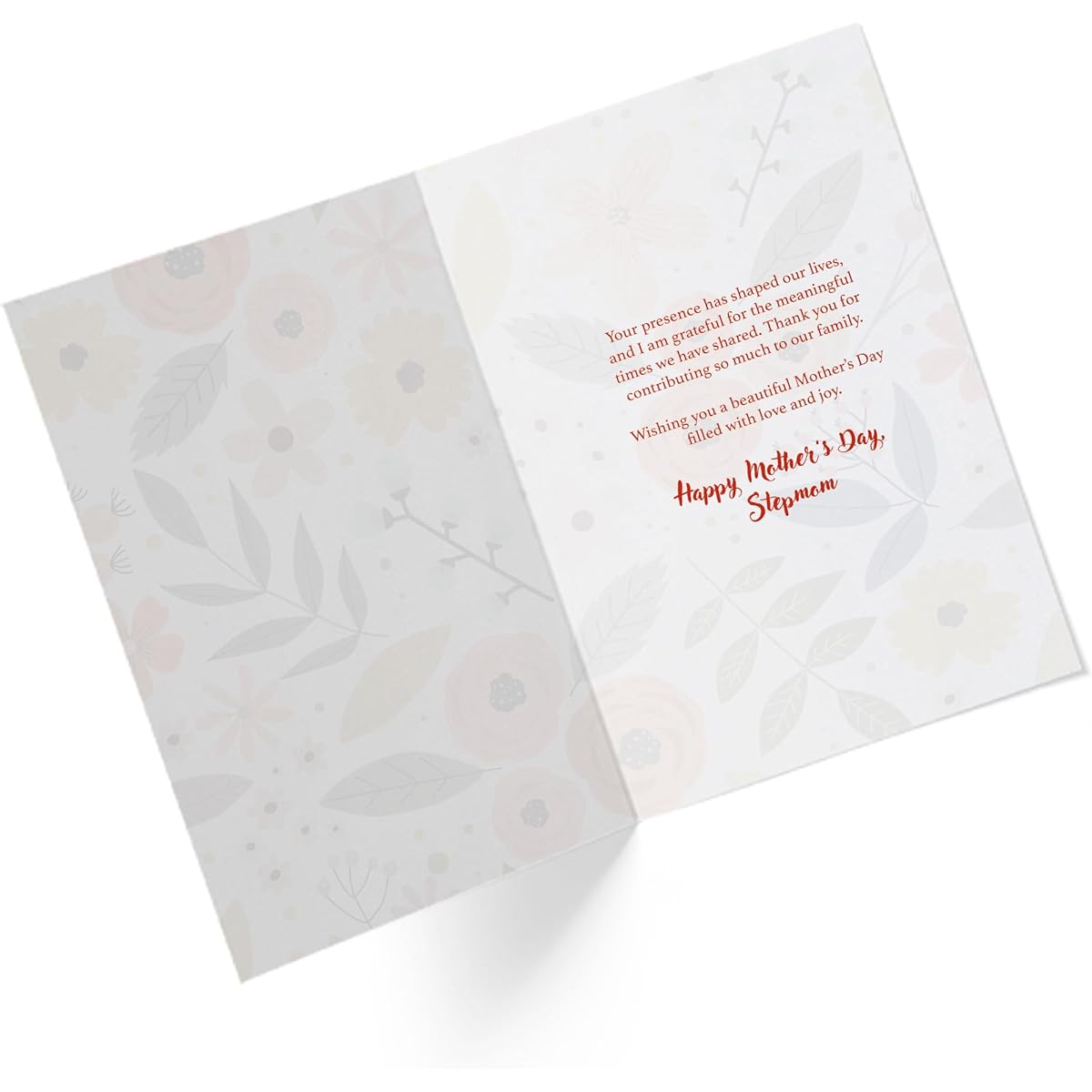 1Up Greetings Mother's Day Card for Stepmom, Floral Design, Help Animals in Need Card, 5"x7.5", Single Card with Envelope, Women Owned, Small Business, Made in the USA, MDSTEPMOM1