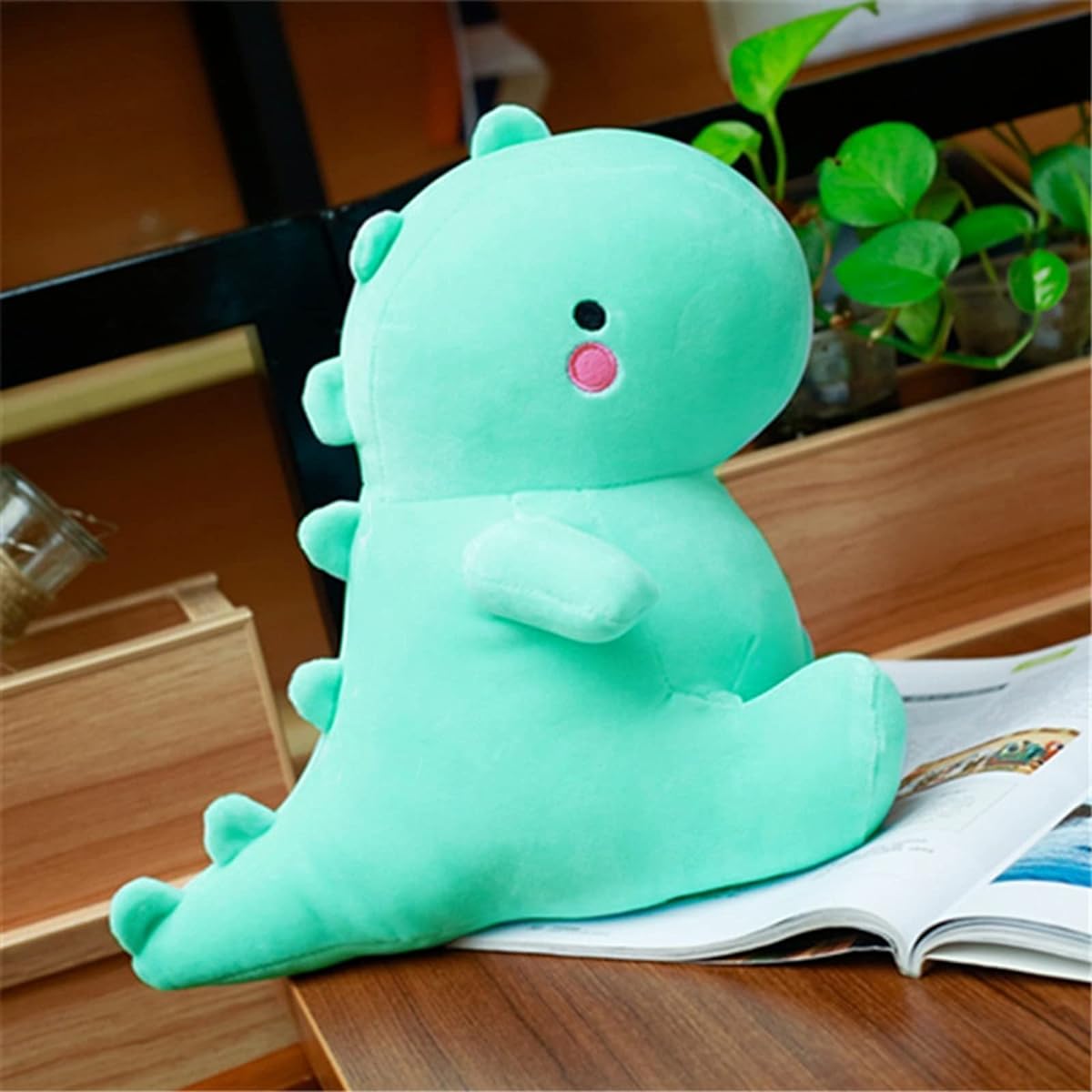 VHYHCY Cute Dinosaur Stuffed Animals, Fat Dinosaur Plush Toy Doll Soft Stuffed Animal Animal Dinosaur Plush Toy for Kids Girls Boys Birthday Gift, Light Blue, 20 Inch