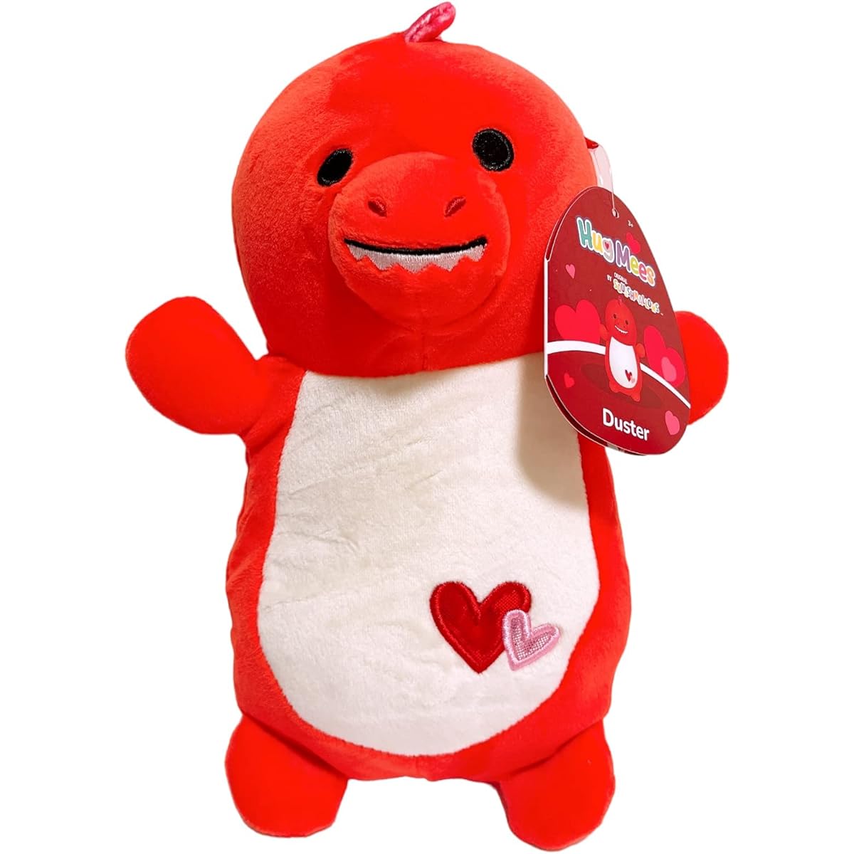 Squishmallow Valentine Squad 10" HugMees Plush Doll Toy (10" Duster The Red Dino)