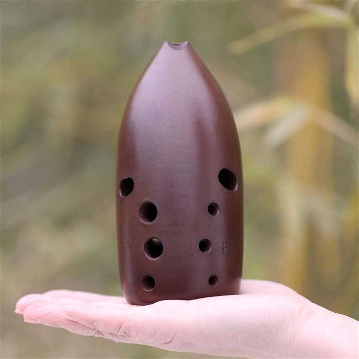Tao Xun Portable E-tune Ceramic Ocarina Ocarina Musical Instrument for Beginners Students Adults 10 Holes Wind Instrument (Red)