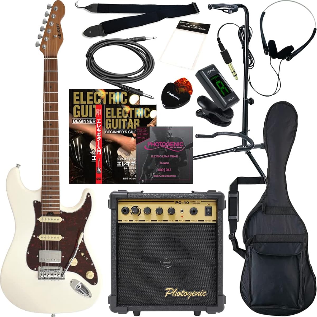 SELDER ST-33RM　OW　ストラト SELDER ST-33RM/OW Stratocaster Electric Guitar, Owl White, 13