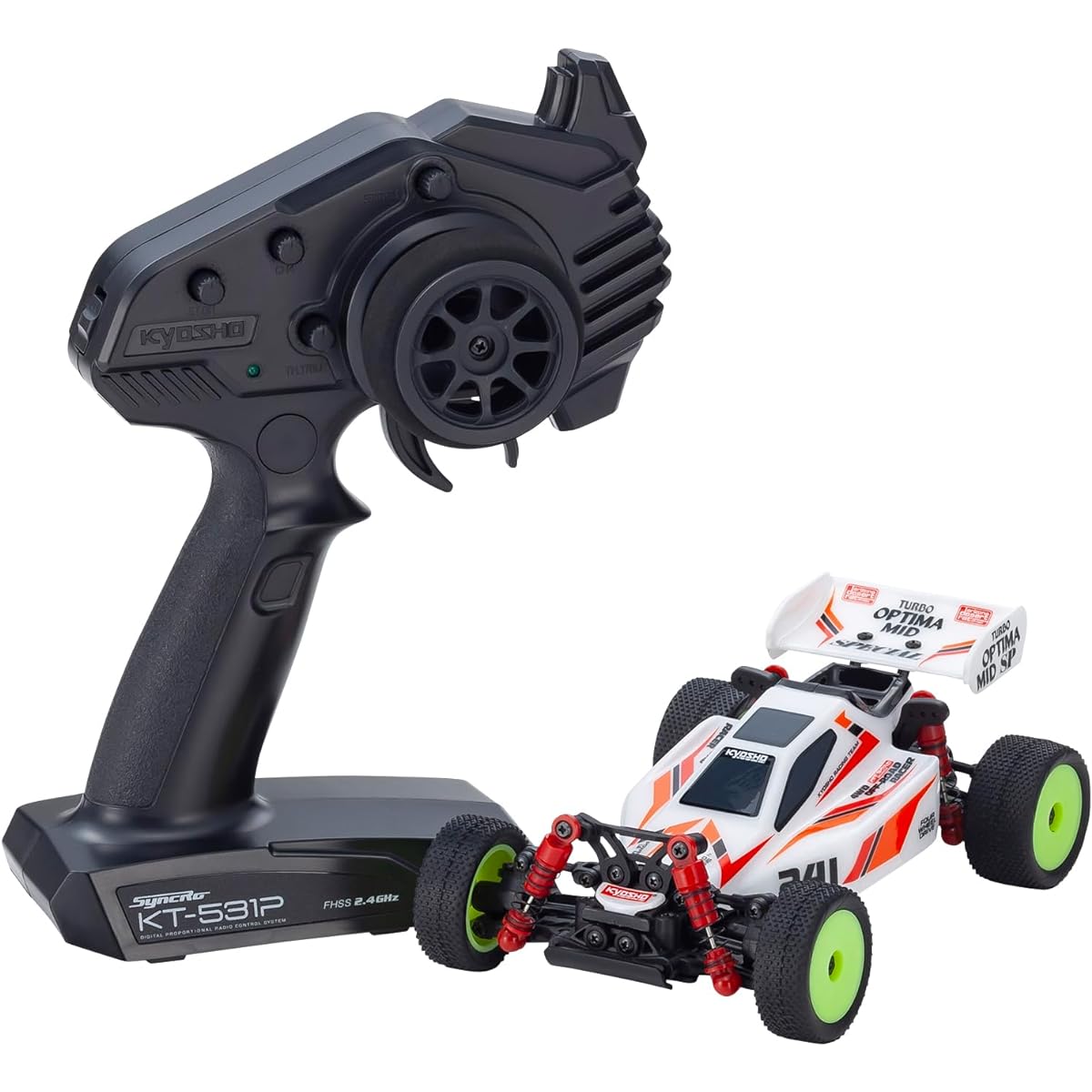 Kyosho Kyoso MB010 r/s Turbo Optima Mid Special White Electric Radio Control 32095W