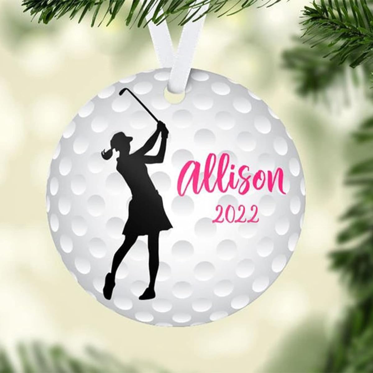 Touber Golf Christmas Ornaments, Custom Ornaments for Golfers, Christmas Ornaments for Golfers, Golf Team Gifts for Golfers, Customizable