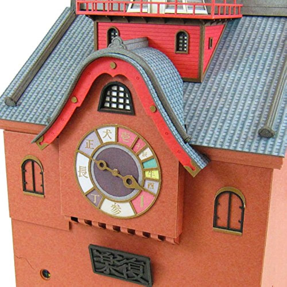 Sankei Miniatuart Kit Studio Ghibli Series Spirited Away Clock Tower 1/150 Scale Paper Craft MK07-27