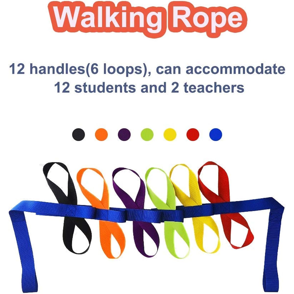 Safety Walking Rope Line Rope for Kids Walking Rope for Preschool (12 Kids & 2 Adults)