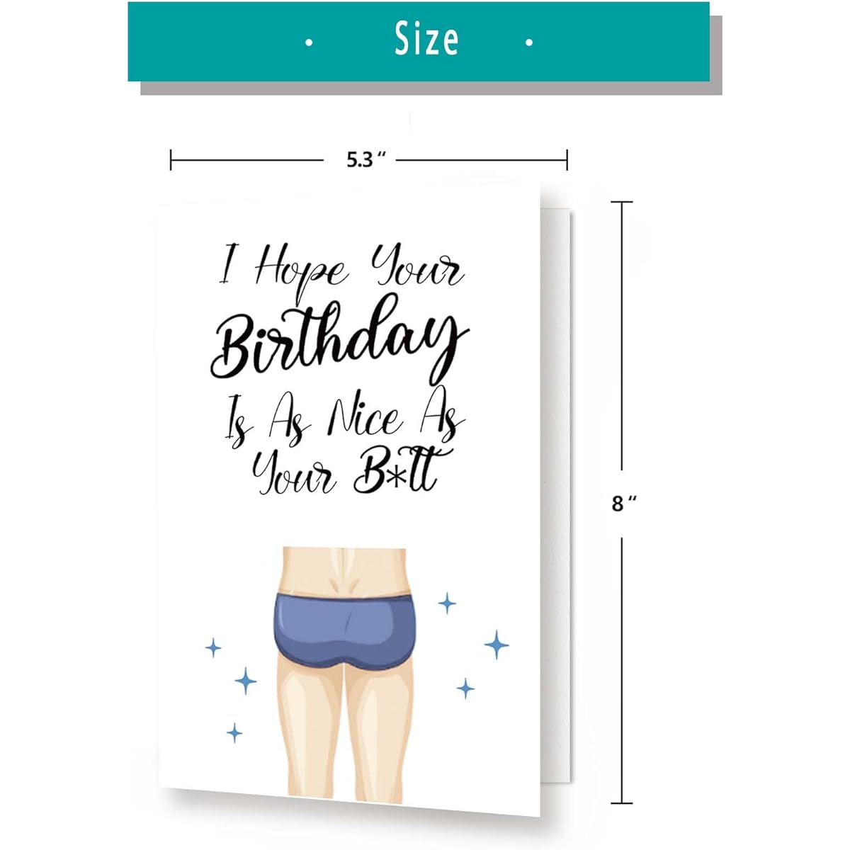 VvOoOvV Humorous Birthday Cards for Husband Wife Funny Birthday Cards Boyfriend Girlfriend Hilarious Birthday Cards for Her Hope her birthday is as nice as your ass