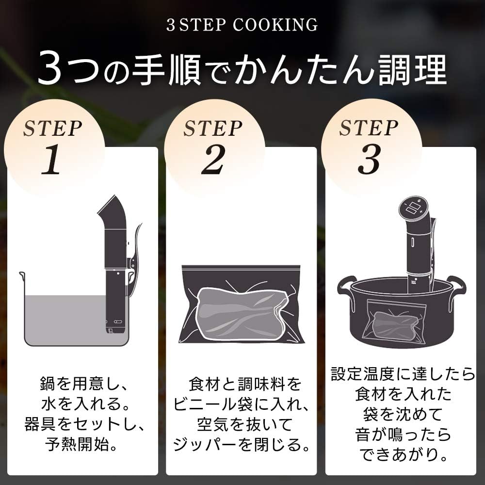 IRIS OHYAMA Low Temperature Cooker, Vacuum Cooker, Slow Cooker, IPX7 Waterproof, Low Temperature Cooker, Equipped with Waterproof Function LTC-01