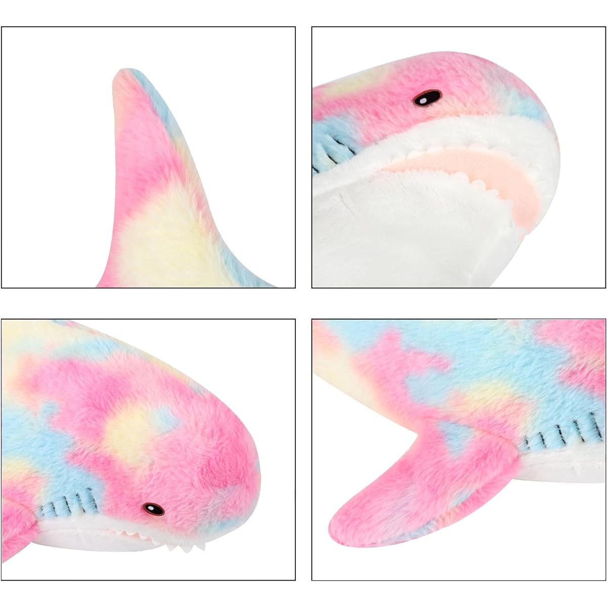 MUPI Shark Stuffed Animal, 23" Shark Plush Toy, Shark Ocean Plush Toy, Large Stuffed Animal, Shark Doll, Sea Animal (Rainbow)