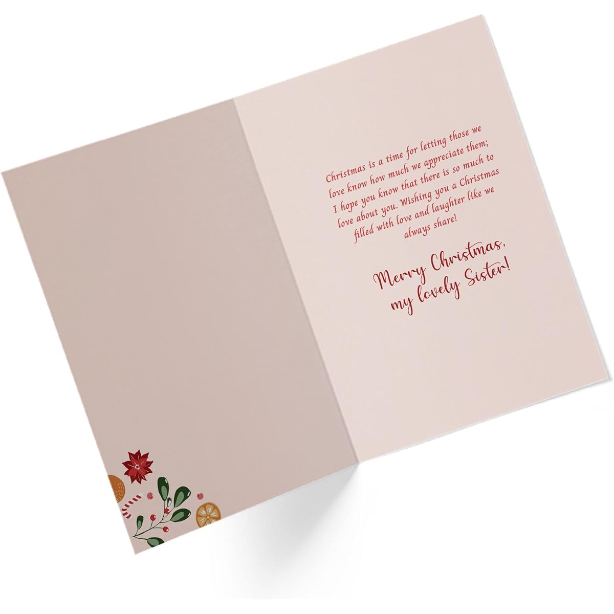 1Up Greetings Christmas Cards for Sisters | Your Purchase Helps Animals in Need | 5" x 7.5" | Single Card with Envelope | Made in the USA | Women-Owned Small Business