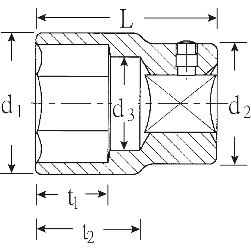 Stabile socket hexagon 55-27 insertion angle: 19.05 x total length: 54mm 1 piece
