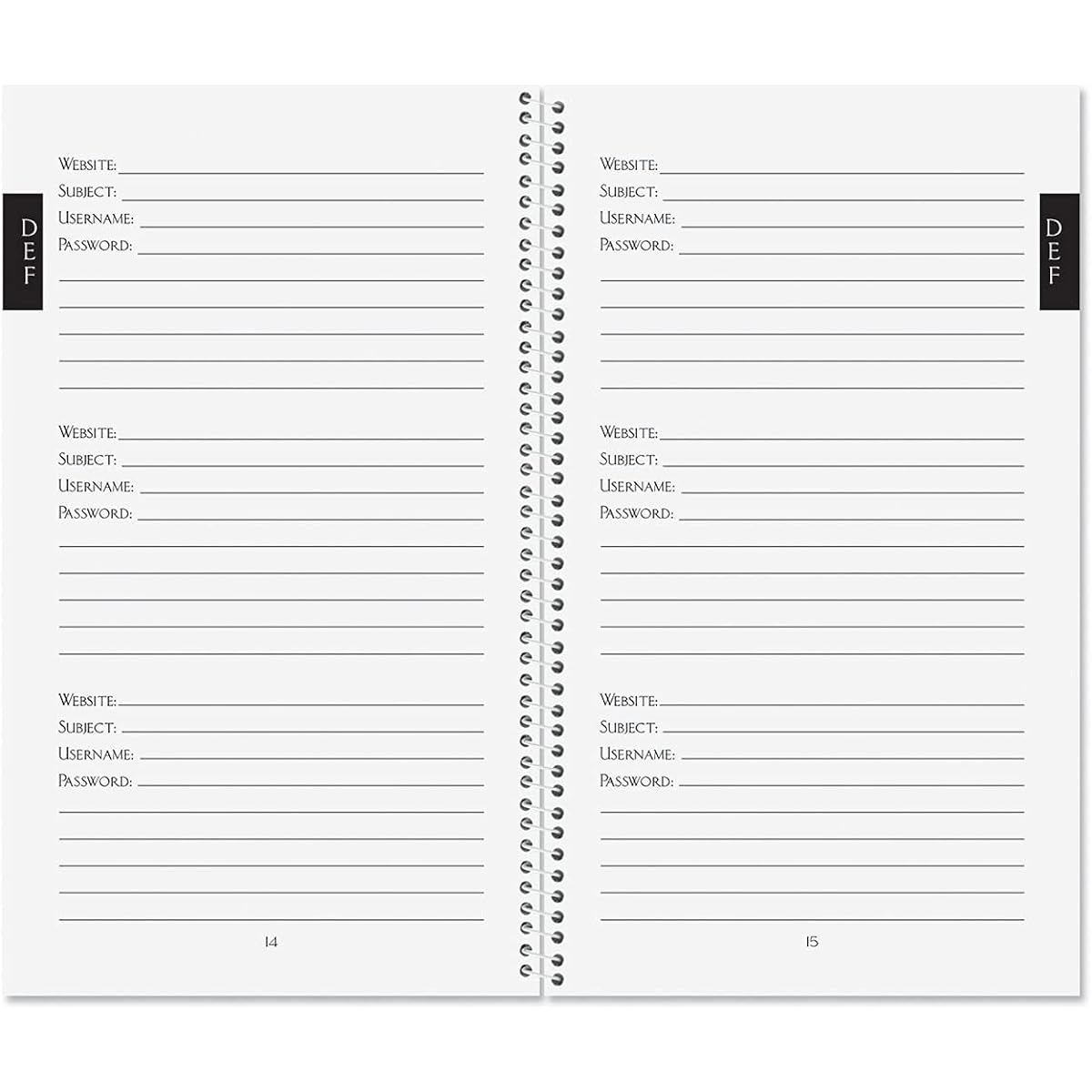 Pale Peony Passwords and Pinkeepers - 100 Pages, 5" x 8-1/2".