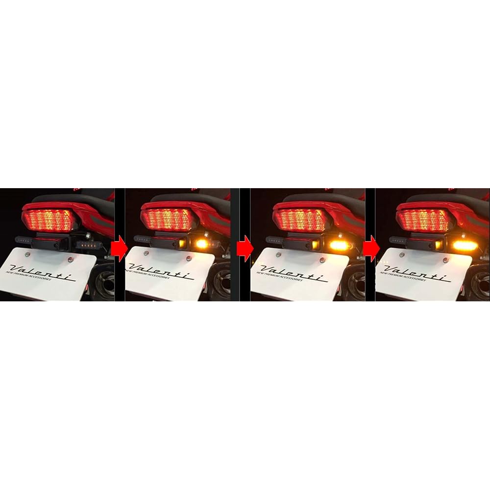 VALENTI Jewel LED Turn Signal Unit Sequential Type for Motorcycles Universal Type MWS-01AM