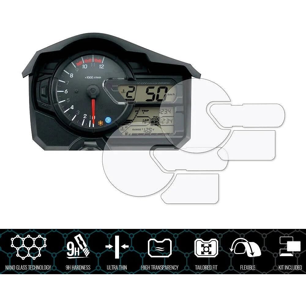 DEMUR Motorcycle Instrument Cluster Scratch Protection Film Screen Protector For Suzuki V-STROM 650 DL1000 V-STROM1000 V-STROM650 Dashboard Screen Protector (Size : 5 PCS)