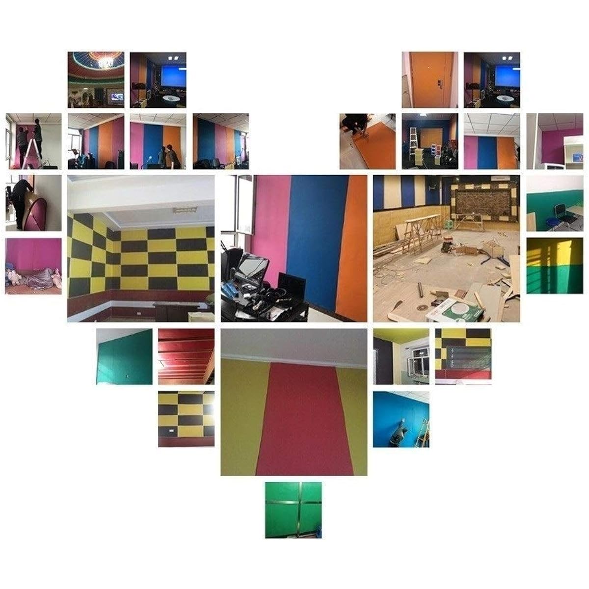Industry Noise Reduction Soundproof Cotton, Fitness Floor Shock Absorber Sound Absorption Durable Acoustic Panel Size: 1.5M