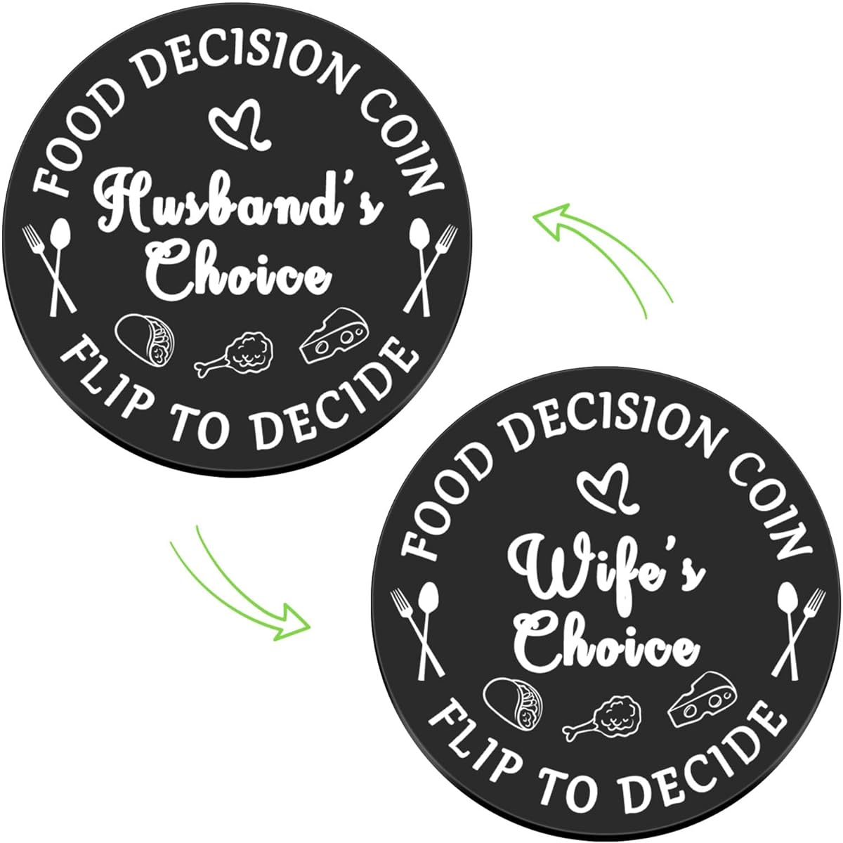 Funny Decision Gifts Husband Wife Valentine's Day Anniversary Birthday Gifts Women Men Couple Gifts Groom Engagement Marriage Engagement Gifts Double Sided Decision Maker Coin