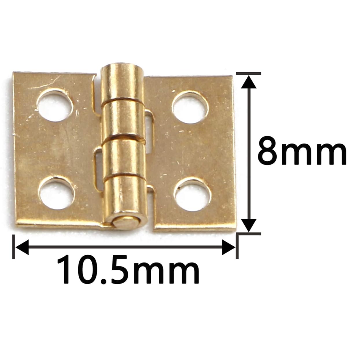20pcs 108mm Mini Brass Hinges with Nails Jewelry Chest Gift Wine Music Box Dollhouse