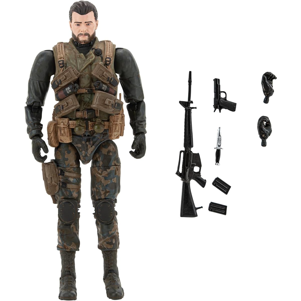 Call of Duty Alex Mason - 6.5" Articulating Figure with Interchangeable Hands and Weapon Accessories