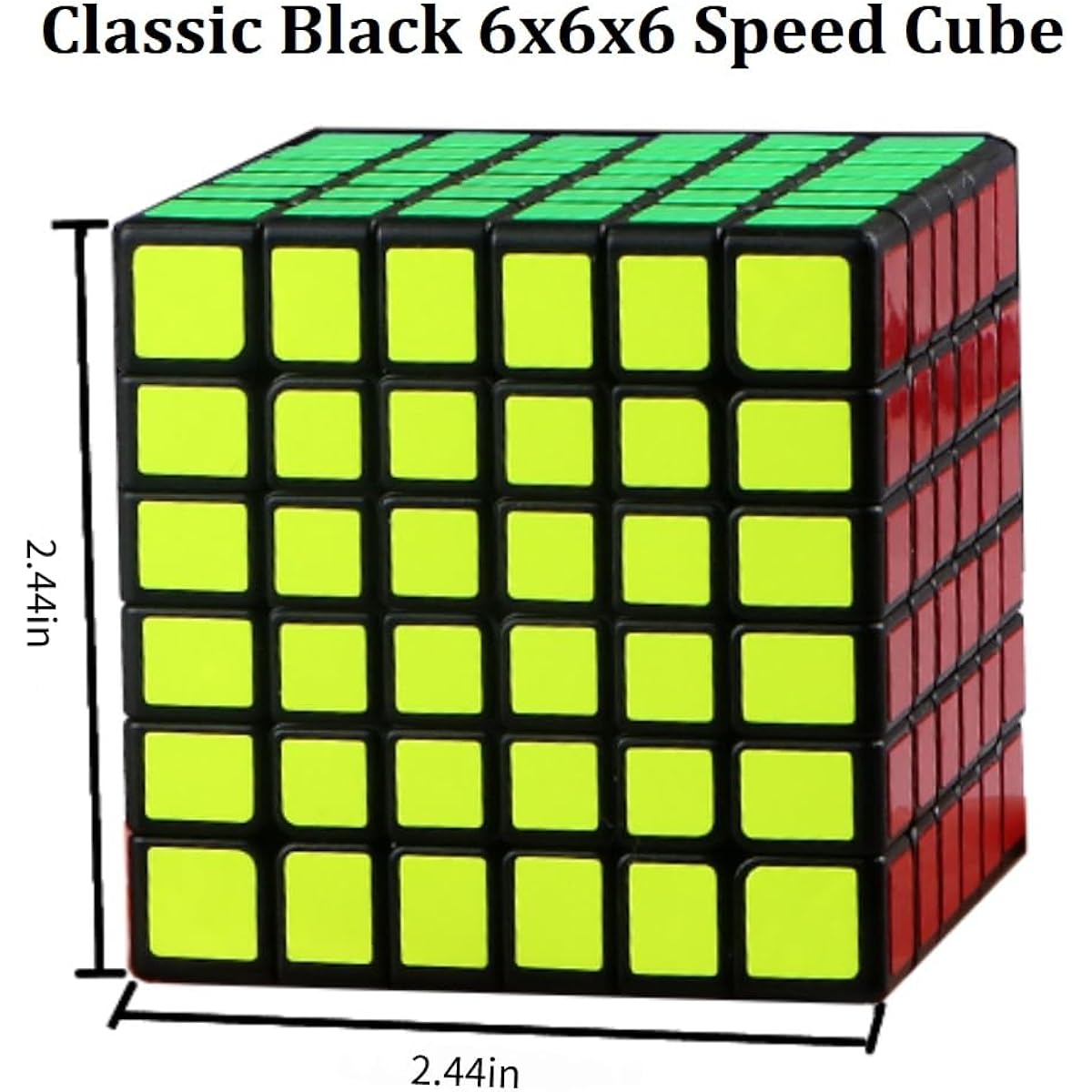 IRRDFO 6x6 Speed Cube 6x6 Cube Puzzle Black