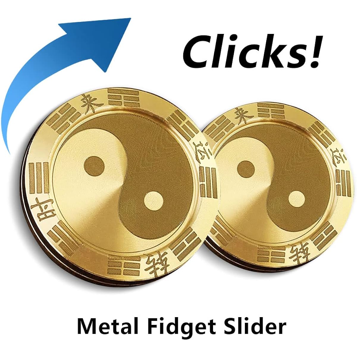 Lucky Brass Coin Spins to Bring Good Fortune to Your Home or Business Metal Toy Gift for Adults 2 Pack with Gift Box