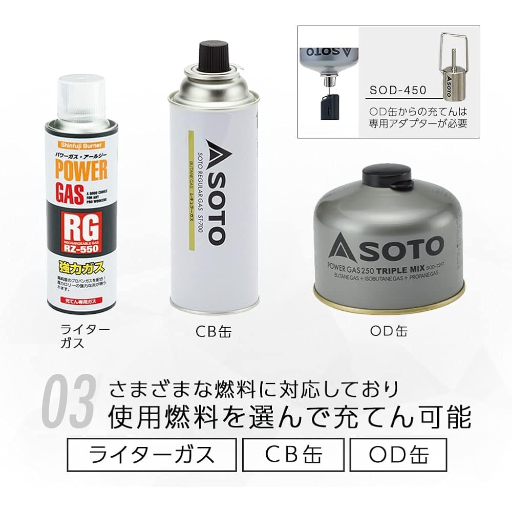 SOTO ST-487 Made in Japan Small Powerful Windproof Burner Gas Refillable Lightweight Compact Daily Use Climbing Camping Slide Gas Torch