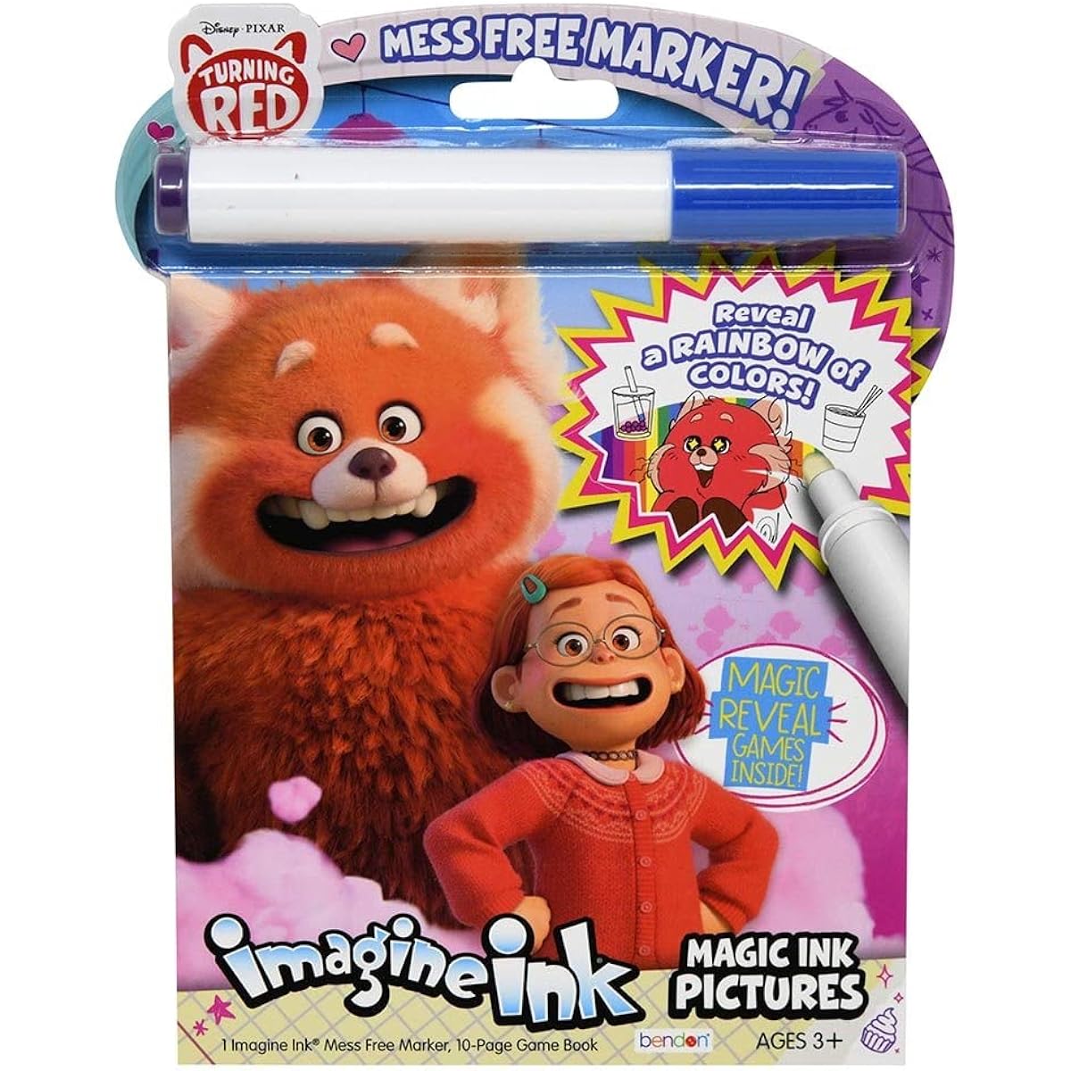 Bendon Imagine Ink Turning Red Magic Ink Photo and Gamebook with Mess-Free Markers