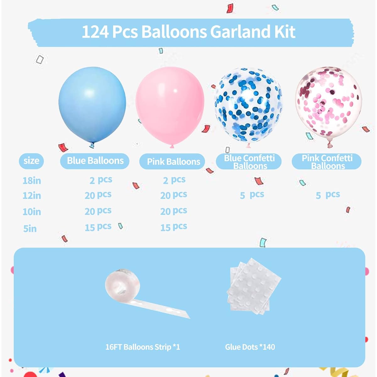 Pink and blue balloons QQ25