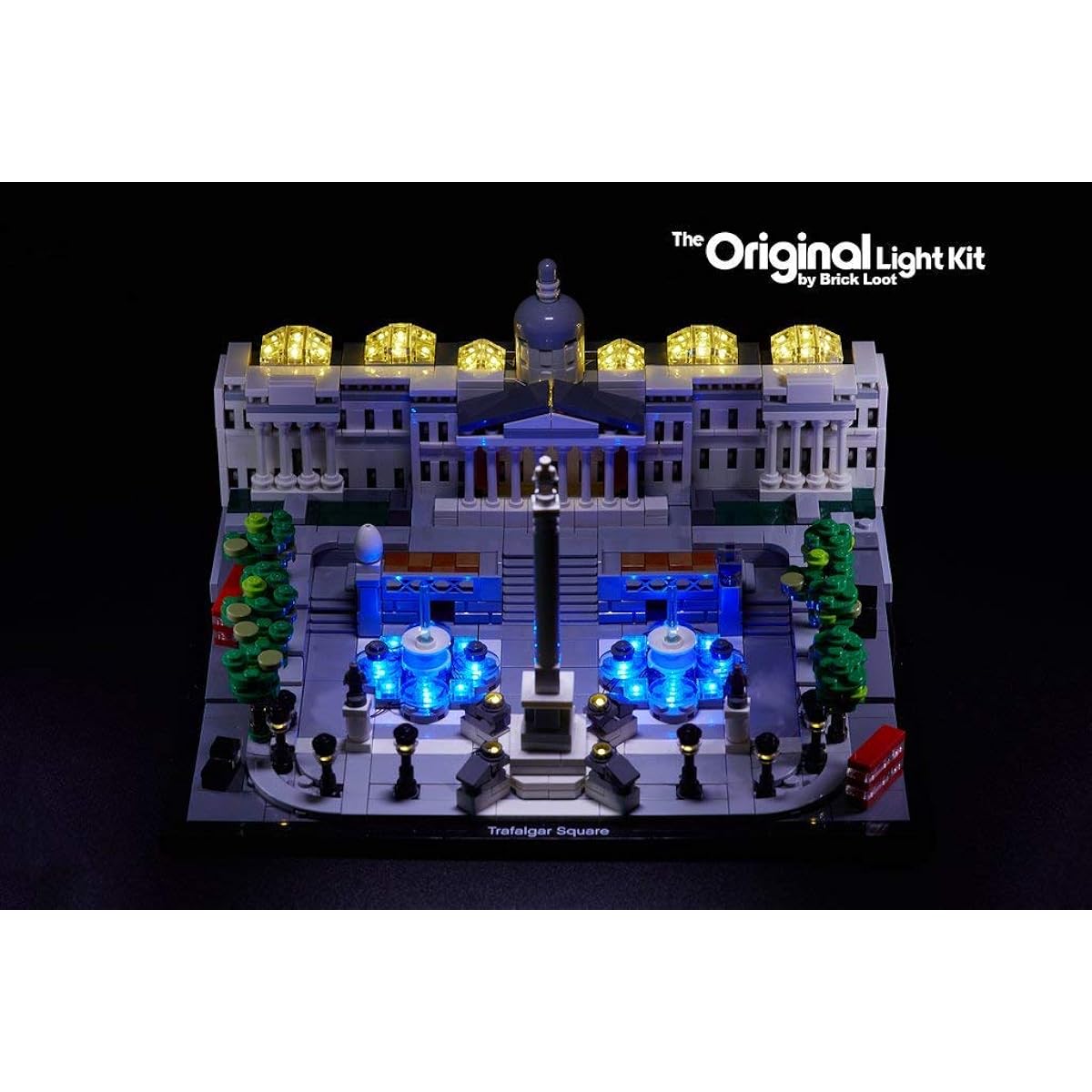 Brick Loot Deluxe LED Lighting Kit Lego Architecture Trafalgar Square Set 21045 (Note: Model not included)