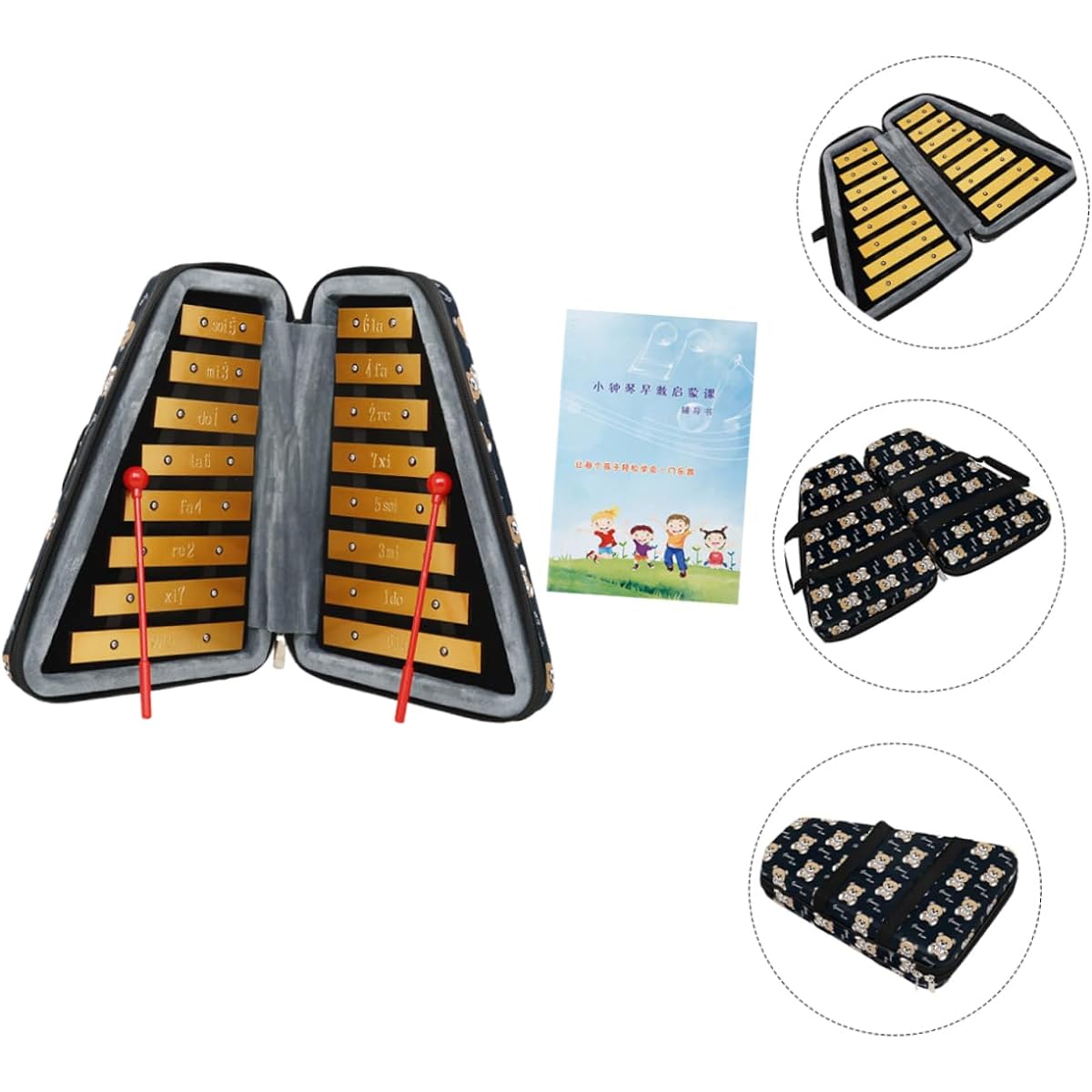 SWOOMEY 1 Set Carillon Hand Knock Music Toy Xylophone Percussion Toy Knocking Piano Toy Musical Knock Toy Portable Percussion Mallet for Toddlers