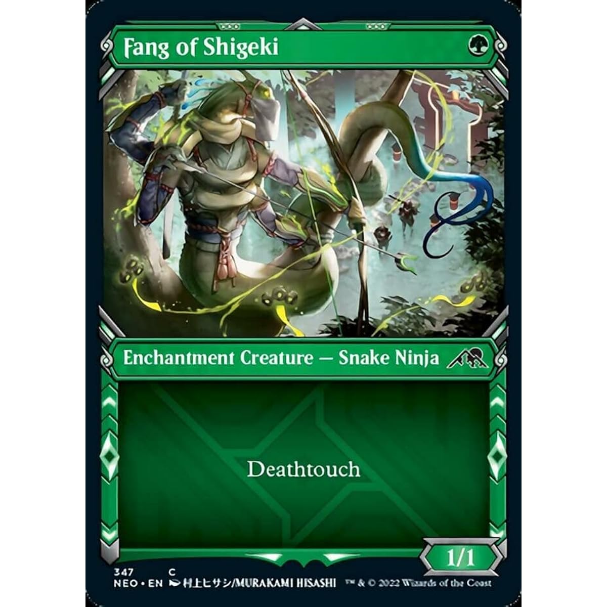 Magic: The Gathering Fang of the Castle (347) Showcase Foil Kamikawa: Neon Dynasty