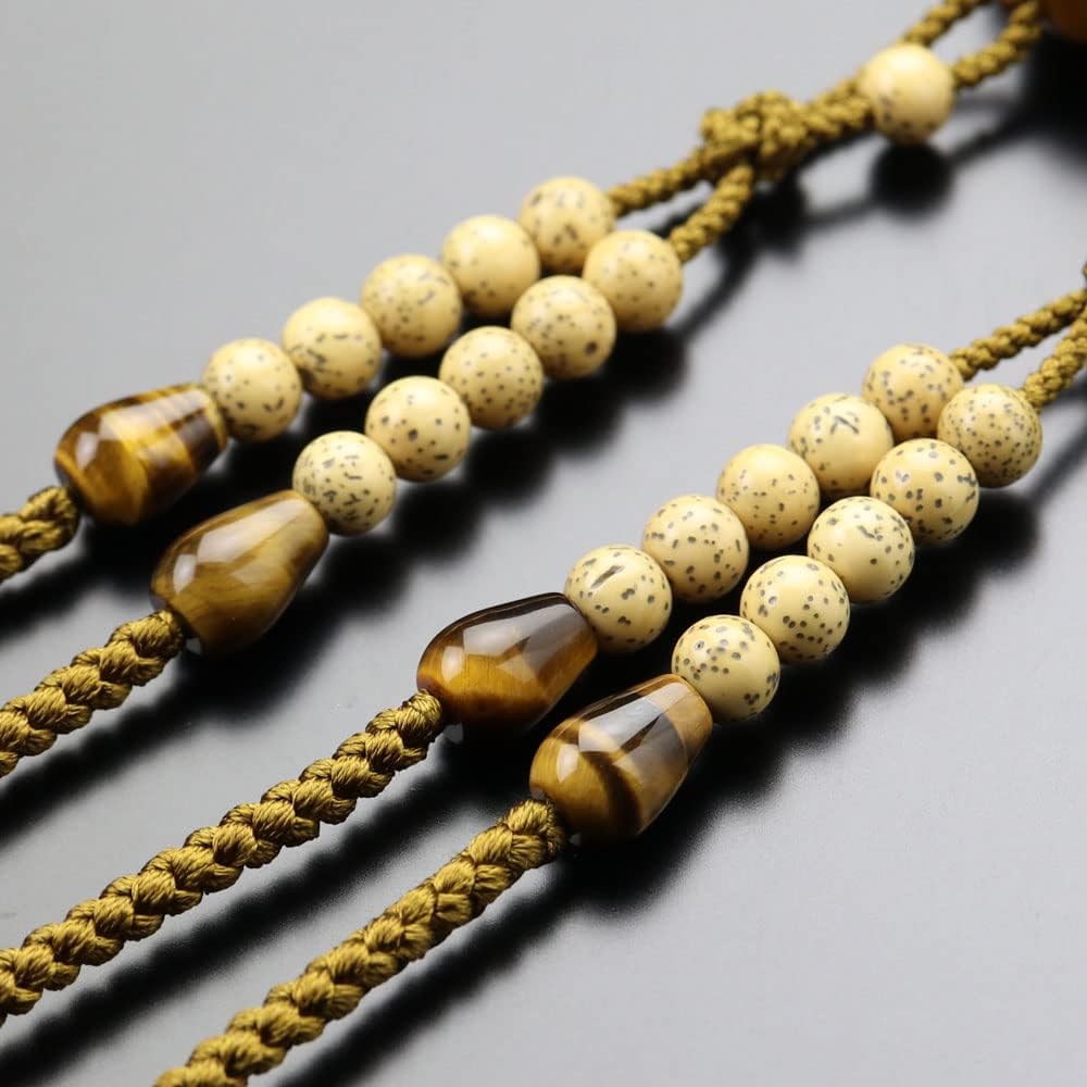 ≪Special Price≫ Nenju.com Shingon Buddhist Prayer Beads for Men Shakuni Star Moon Bodhi Tree Tiger Eye Stone Bontenbo [Regular Prayer Beads Kyoto Prayer Beads Kyoto 108 Beads Tiger Eye Stone Tiger Eye Shaka 2 Mount Koya Funeral Memorial Service My Prayer