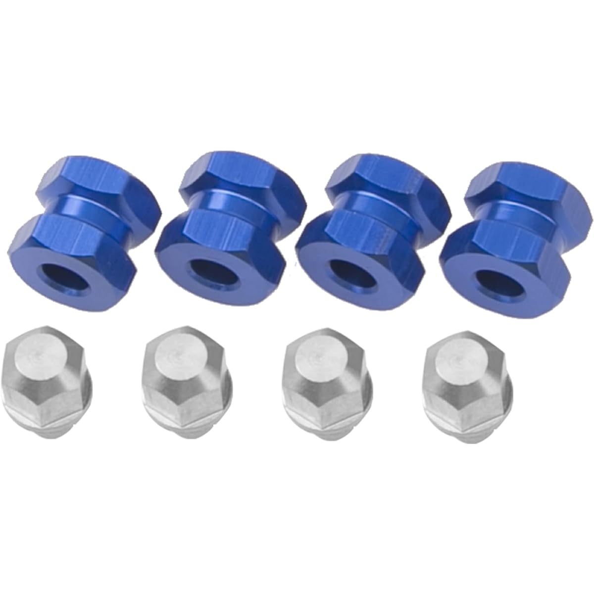 Vgoohobby 12mm Hex Wheel Hub RC Hex Hub Drive Adapter Thickness 12mm Offset Extension Compatible with Axial SCX10 90046 D90 Tamiya MST 1/10 RC Crawler Car (Blue)