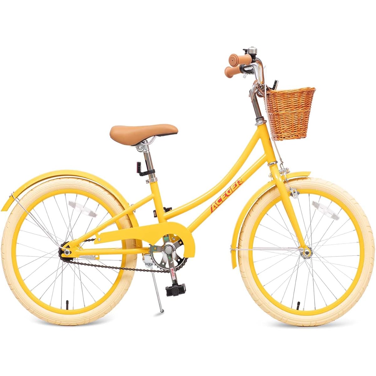 ACEGER Girls Bike with Basket Kids Bike for 3-13 Years Old 14" with Training Wheels 16" with Training Wheels and Kickstand 20" with Kickstand without Training Wheels