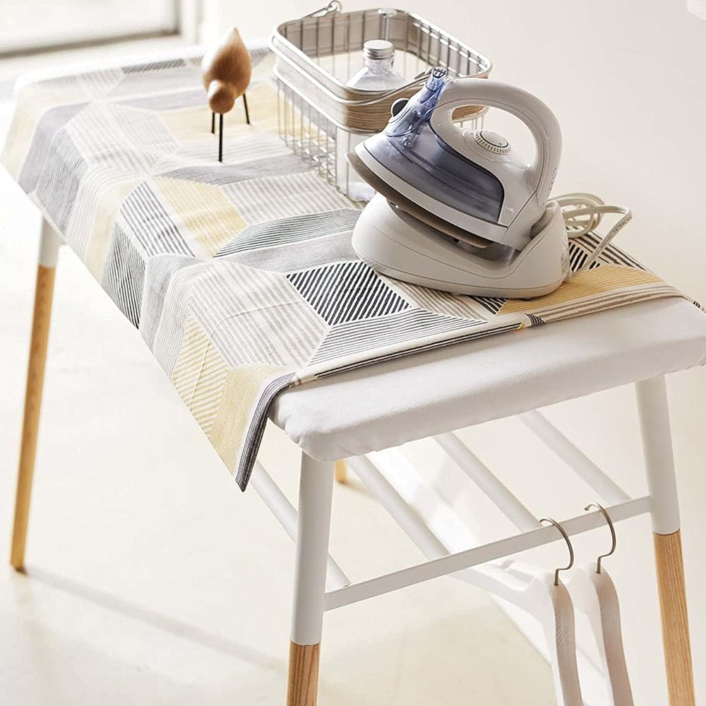 Yamazaki Jitsugyo 4035 Stand-type ironing board with shelf, white, approx. W94XD55XH78cm Tosca Stand-type ironing board with shelf