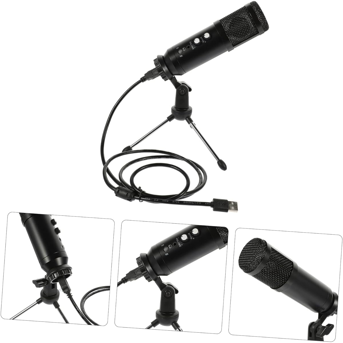 SEWACC 3 Sets Usb Microphone Live Streaming Microphone Computer Microphone Podcast Microphone Studio Microphone Kit Condenser Recording Microphone Kit Live Streaming