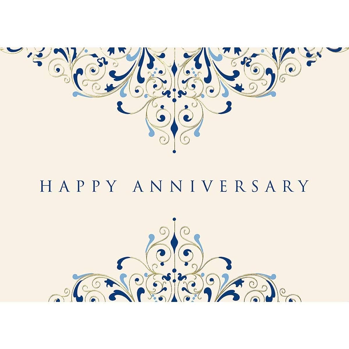 JAM Paper Blank Anniversary Card Set - Anniversary Flourish - Pack of 25