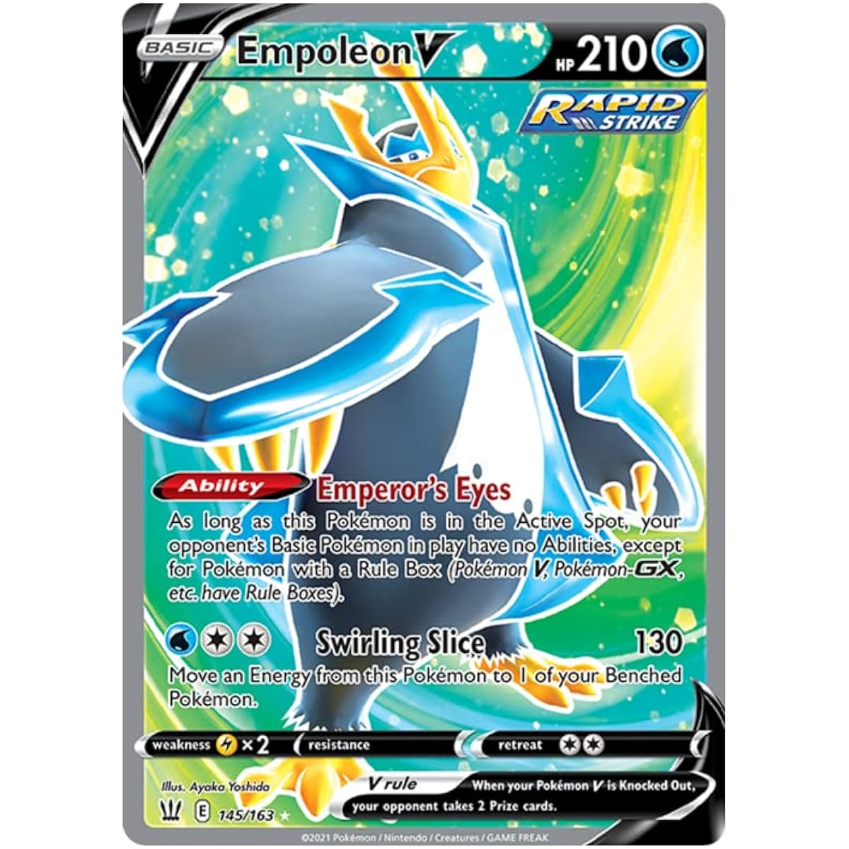Empoleon V - 145/163 - Full Art Ultra Rare - Sword & Shield - Battle Style