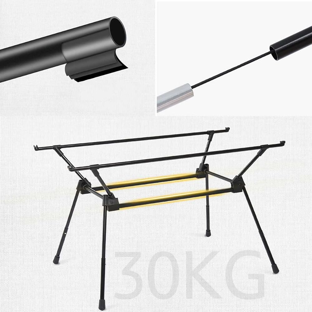 Naturehike 3-level height adjustable camping aluminum alloy table, foldable table, load capacity 30k, easy to assemble, lightweight, convenient to carry, camping, BBQ, telework, working from home