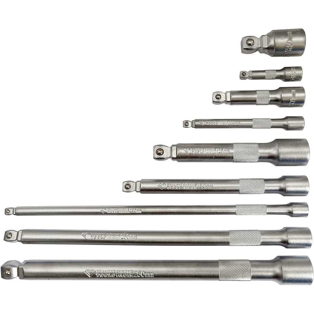KS Tools Wobble Extension Set 1/4" + 3/8" + 1/2" 9 pieces BT020009