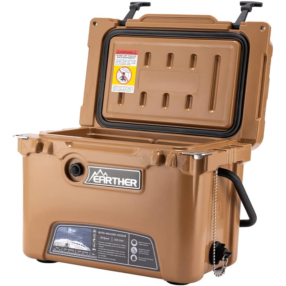 Cooler Box Small 18.9L Large Capacity Hard Cooler Box Cooler BOX Camping Outdoor Fishing Sports Day Beach Sports Leisure BBQ Cold Storage Arthur EARTHER