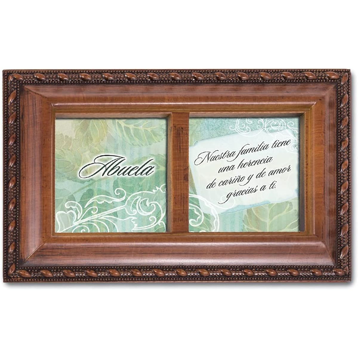 Cottage Garden Abuela Woodgrain Petite Music Box / Jewellery Box Plays Light Up My Life