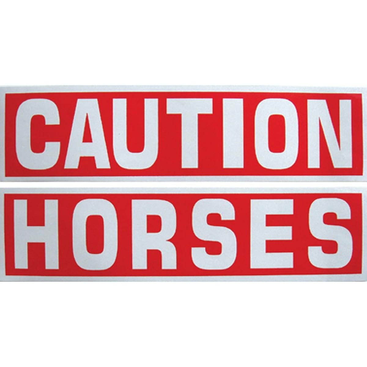 Intrepid International Caution Horse Reflective Stickers (2 pcs)