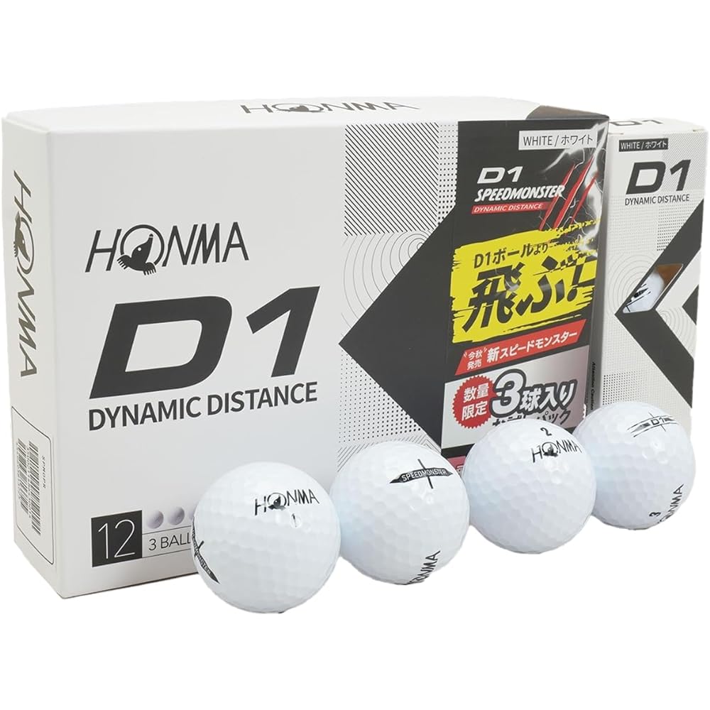Honma Golf HONMA Ball D1 Speed Monster Promotion Ball 1 Dozen (12 pieces)